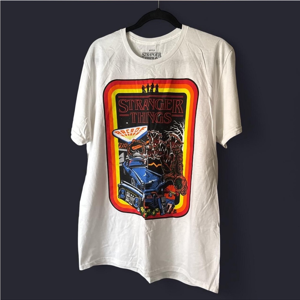 Stranger Things White Graphic T-Shirt